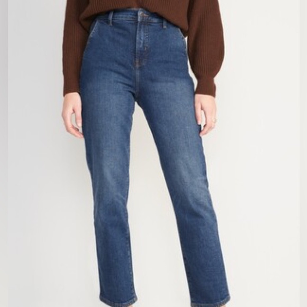 NWT Old Navy Sky-Hi Straight Jeans High Waisted